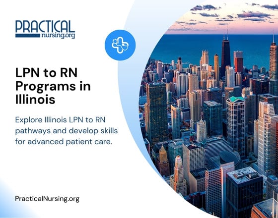 Explore Illinois LPN to RN pathways and develop skills for advanced patient care.