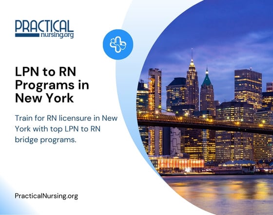Train for RN licensure in New York with top LPN to RN bridge programs.