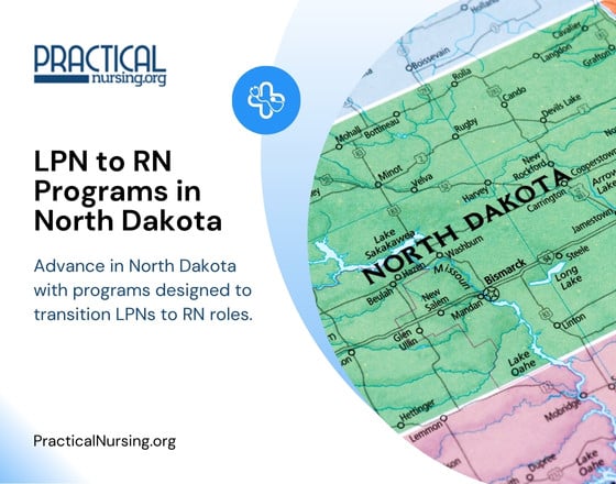 Advance in North Dakota with programs designed to transition LPNs to RN roles.