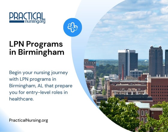 Birmingham Alabama LPN programs offering nursing training for entry-level healthcare positions