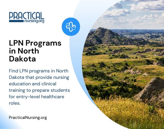 North Dakota LPN programs offering practical nursing education and hands-on clinical experience for entry-level nursing careers