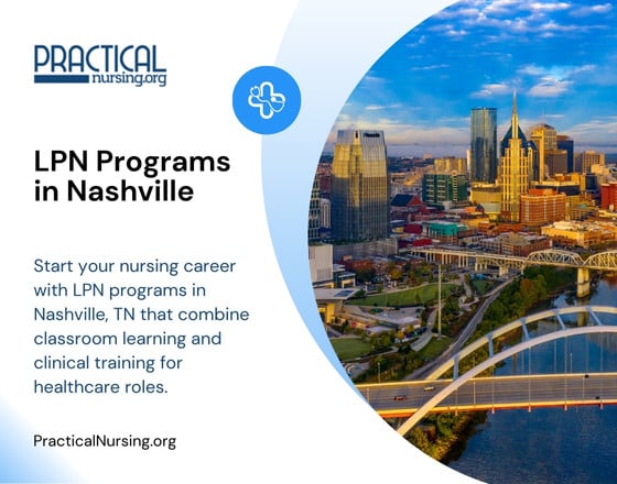 Nashville Tennessee LPN programs offering practical nursing education and hands-on clinical experience for entry-level nursing careers