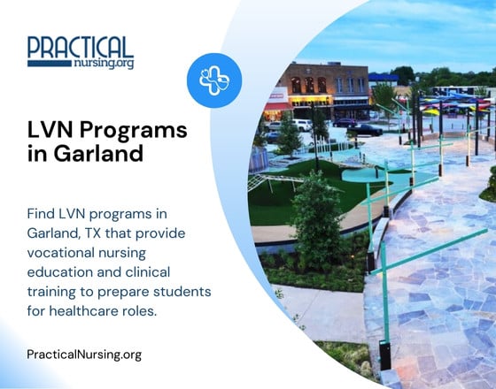 Garland Texas LVN programs offering vocational nursing education and hands-on clinical experience for entry-level nursing careers