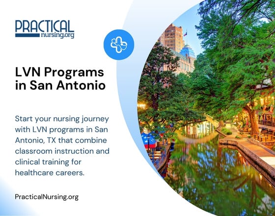 San Antonio Texas LVN programs offering vocational nursing education and hands-on clinical experience for entry-level nursing roles