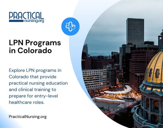 Colorado LPN programs offering nursing education and hands-on clinical experience for entry-level healthcare careers