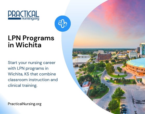 Wichita Kansas LPN programs offering practical nursing education and hands-on clinical experience for entry-level healthcare roles
