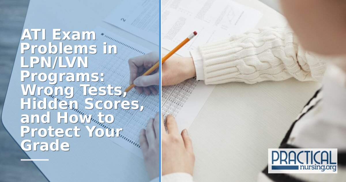 ATI Exam Problems in LPN Programs: Wrong Test & Hidden Scores